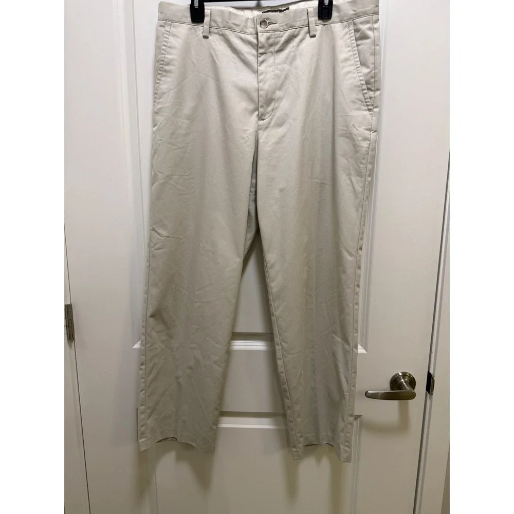 Dockers D3 Classic Fit Khaki Chino Pants Mens 36x30 Light Stone Beige Flat Front
